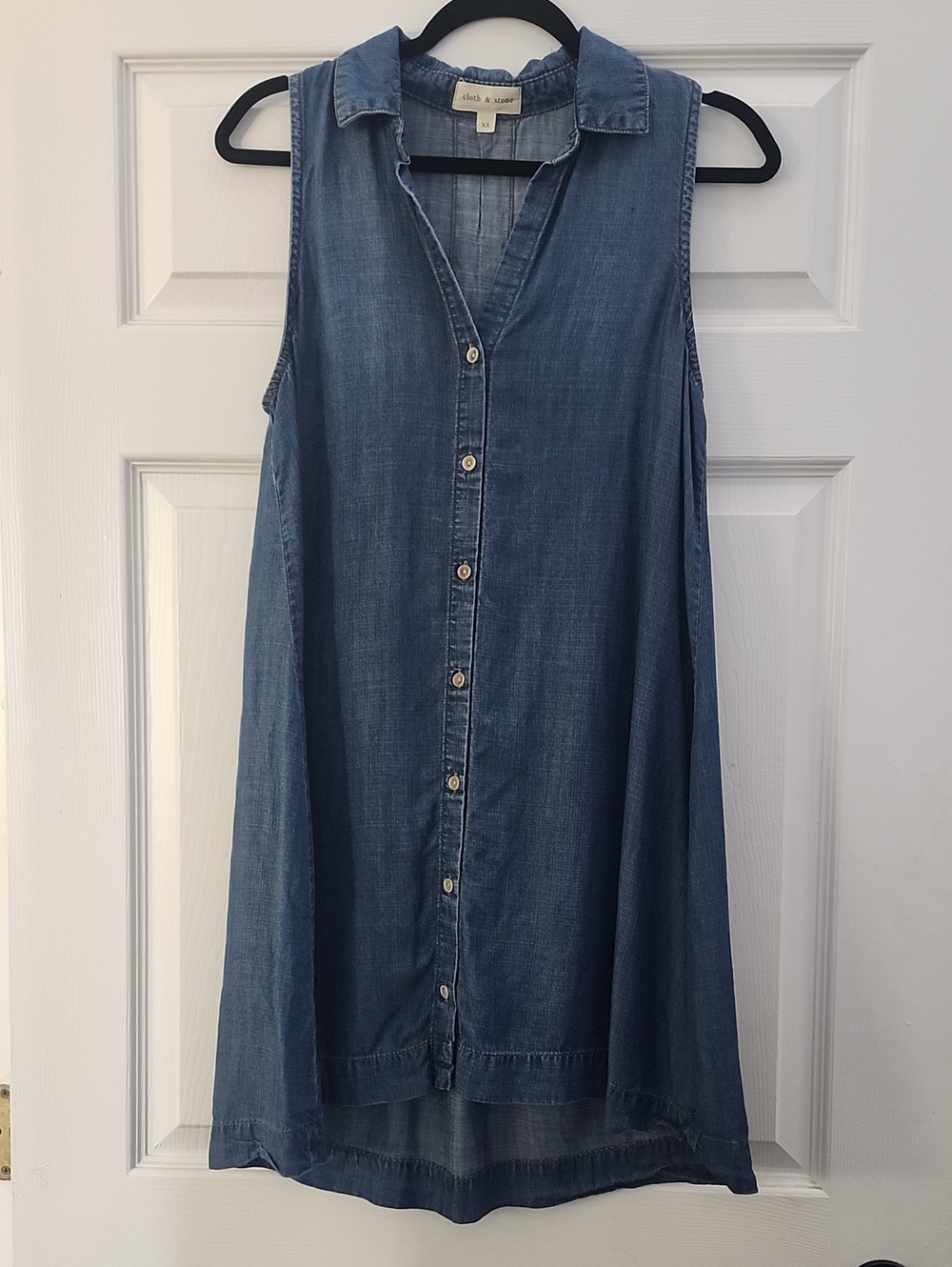 Cloth & Stone Chambray Sleeveless Dress, Size XS
